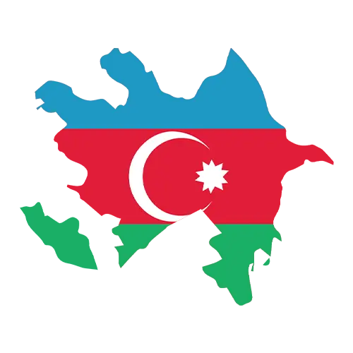 تلفیق نقشه و پرچم آذربایجان