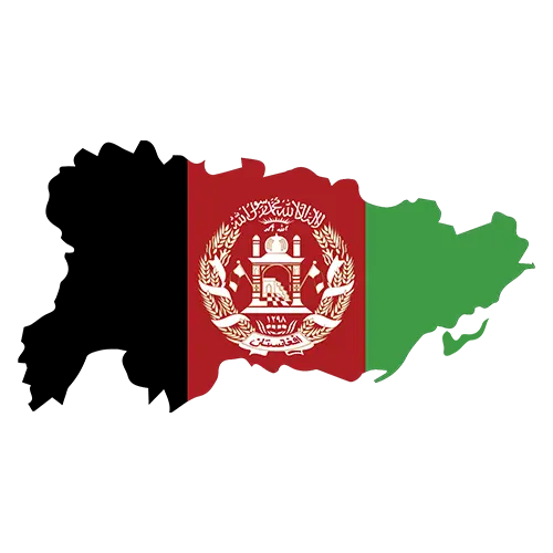 تلفیق نقشه و پرچم افغانستان