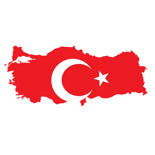 تلفیق نقشه و پرچم ترکیه