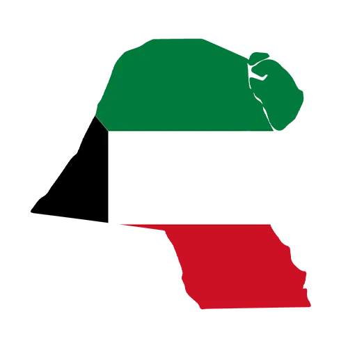 تلفیق نقشه و پرچم کویت